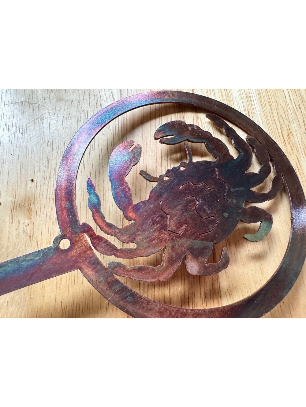 Rustic Metal 'go away' Sign with Crab Design - Picture 7 of 8